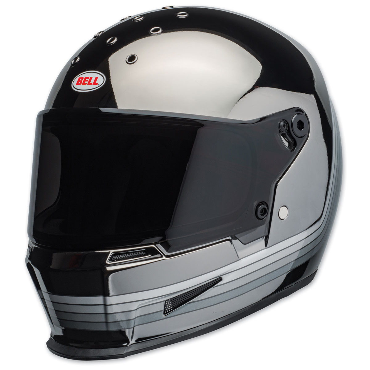 Bell Eliminator Spectrum Black/Chrome Full Face Helmet - ezflashsale