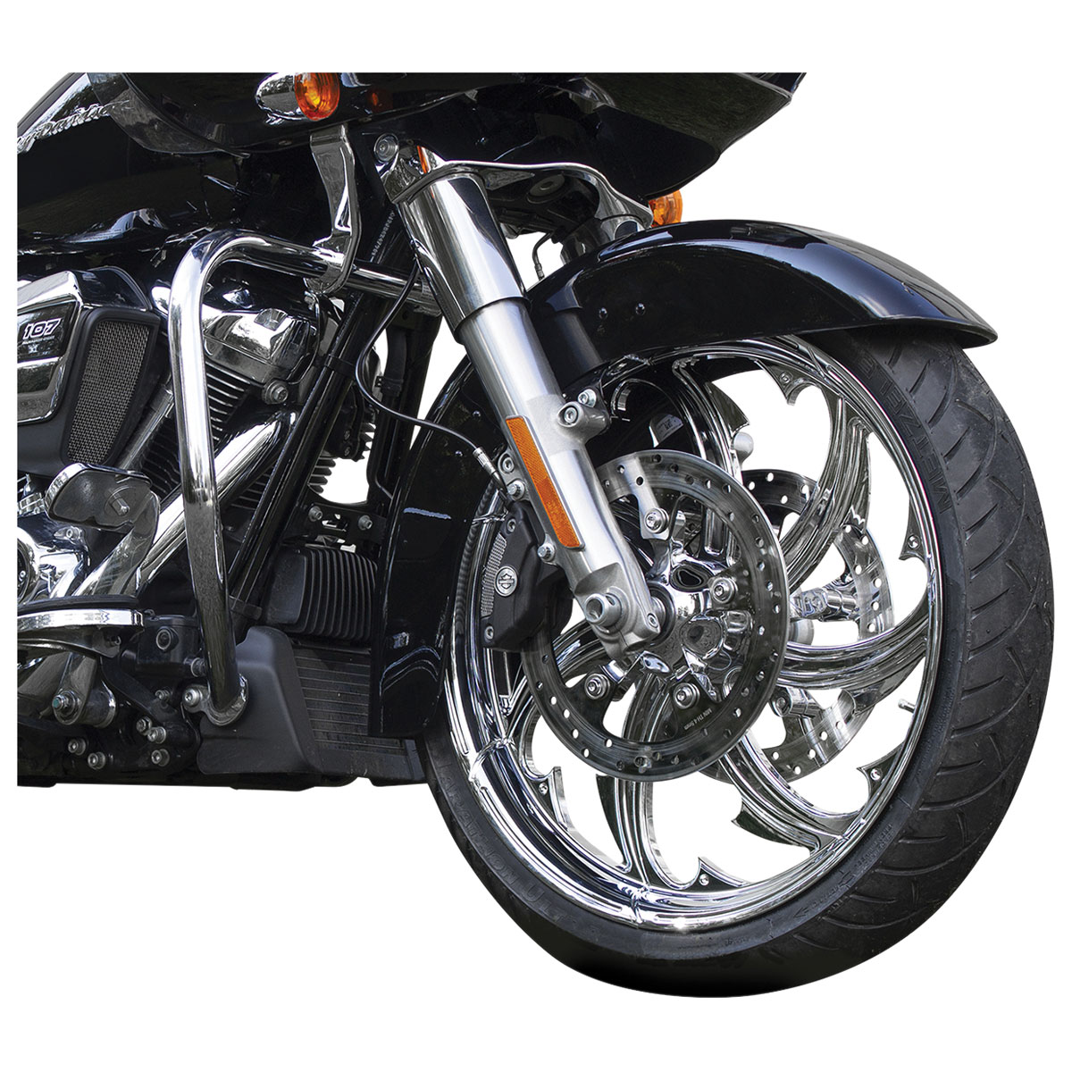Coastal Moto Fury Chrome Rear Wheel, 16" x 5.5" ABS