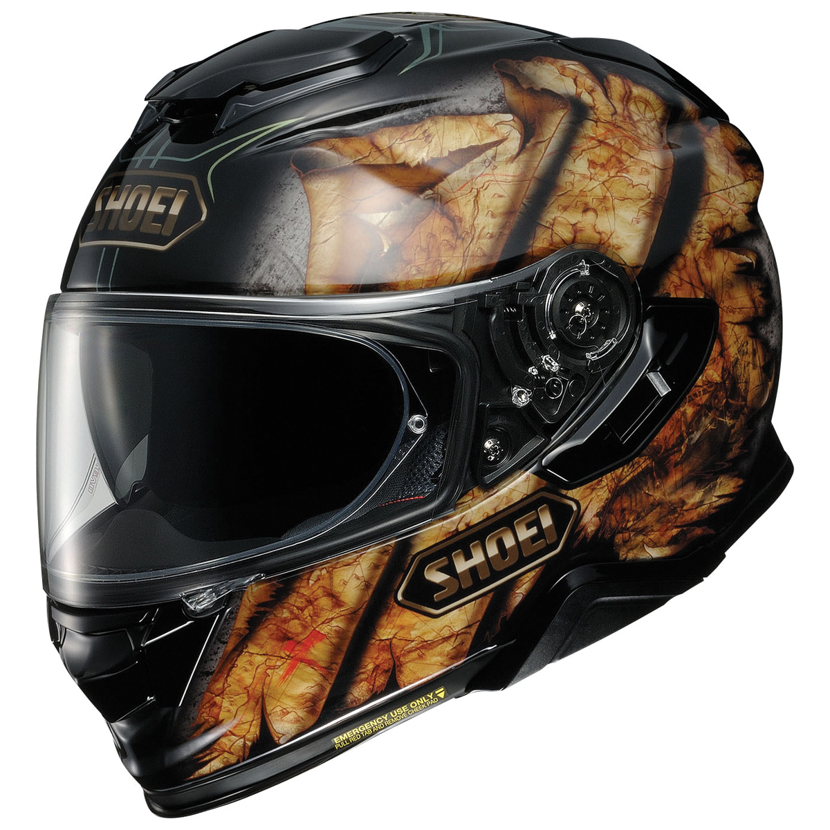 Shoei Gt-air Ii Deviation Black Tan Full Face Helmet - Ezflashsale