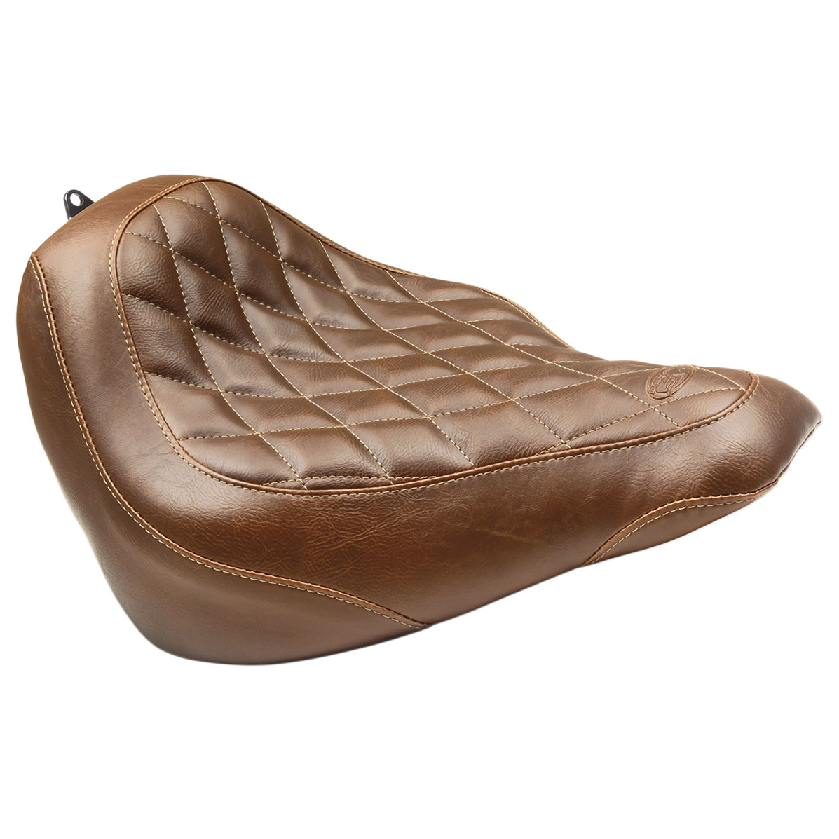 Mustang Wide Tripper Brown Solo Seat with Diamond Stitching