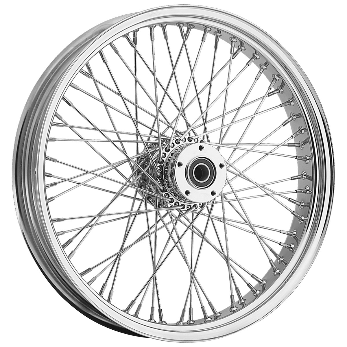 Ride Wright Omega 60 Spoke Chrome Front Wheel. 21" x 2.15"