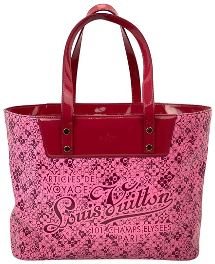 Louis Vuitton Cosmic Blossom Pm Takashi Mura A308 Pink Pvc Tote ...