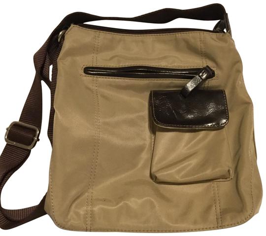 Nine & Co. Beige Nylon Messenger Bag - ezflashsale