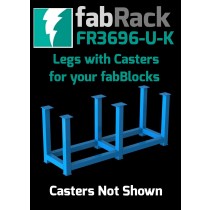 Certiflat 36"X96" FabRack with Casters for FabBlock