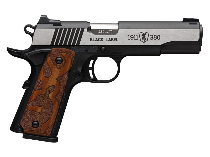 Browning Black Label Medallion Logo 1911-380 Pistol 380 ACP 4.25 ...